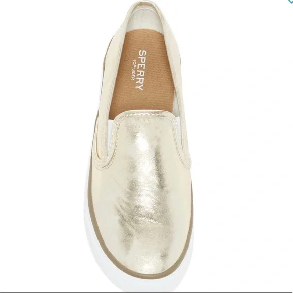Sperry Gold Women's Slip On Sneakers - Picture 1 of 6
